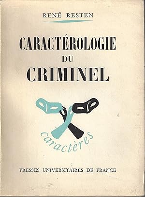 Imagen del vendedor de Caractrologie du criminel a la venta por abibliodocs