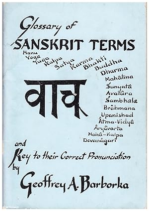 Seller image for Glossary of Sanskrit Terms for sale by Mr Pickwick's Fine Old Books