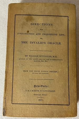Seller image for Directions for Invigorating and Prolonging Life or, The Invalid's Oracle for sale by The Ridge Books