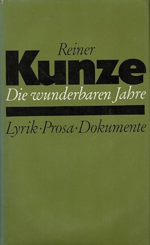 Bild des Verkufers fr Die wunderbaren Jahre : Lyrik, Prosa, Dokumente. Hrsg. von Karl Corino zum Verkauf von Versandantiquariat Nussbaum