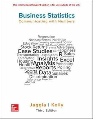 Business Statistics: Communicating with Numbers, 3rd International Edition, 9781260288377
