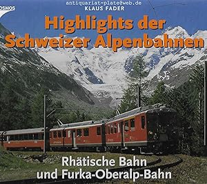 Highlights der Schweizer Alpenbahnen. Rhätische Bahn und Furka-Oberalp-Bahn. Streckennetz der Rhä...