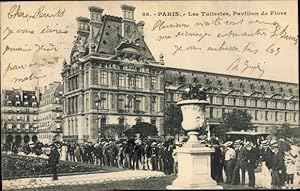 Bild des Verkufers fr Ansichtskarte / Postkarte Paris Frankreich, Jardin des Tuileries, Pavillon de Flore zum Verkauf von akpool GmbH