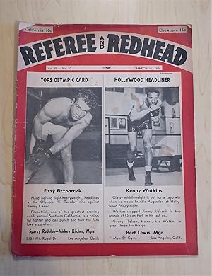 THE REFEREE AND REDHEAD BOXING WRESTLING MAGAZINE, March 11, 1946 - Fitzy Fitzpatrick, Kenny Watkins