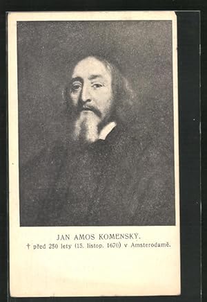 Bild des Verkufers fr Ansichtskarte Portrait von Jan Amos Komensky, Philosoph zum Verkauf von Bartko-Reher