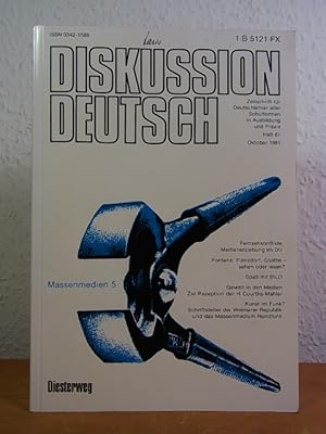 Bild des Verkufers fr Diskussion Deutsch. Zeitschrift fr Deutschlehrer aller Schulformen in Ausbildung und Praxis. Heft 61, Oktober/November 1981. Titel: Massenmedien 5 zum Verkauf von Antiquariat Weber