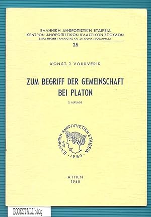 Seller image for Zum Begriff der Gemeinschaft bei Platon for sale by BOOKSTALLblog