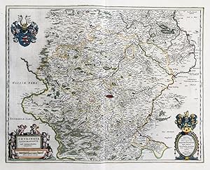 "Thuringia Landgraviatus" - Thüringen Erfurt Weimar Gotha Jena Mühlhausen Arnstadt Saalfeld map K...