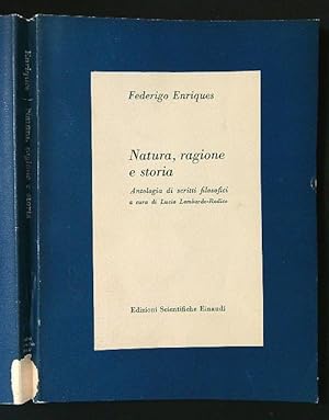 Bild des Verkufers fr Natura ragione e storia zum Verkauf von Librodifaccia