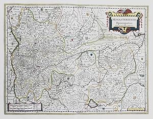 Seller image for "Monasteriensis Episcopatus" - Bistum Mnster Bad Bentheim Osnabrck Rheine Quakenbrck Meppen Nordrhein-Westfalen map Karte for sale by Antiquariat Steffen Vlkel GmbH