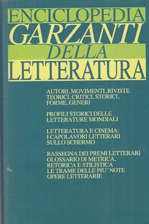 Bild des Verkufers fr Enciclopedia Garzanti della letteratura zum Verkauf von Librodifaccia