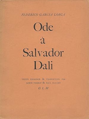 Seller image for Ode  Salvador Dali. for sale by Librairie Les Autodidactes - Aichelbaum
