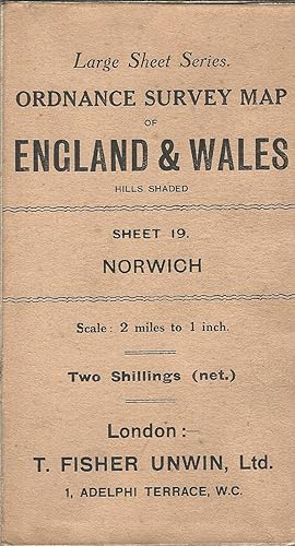 Ordnance Survey Large Sheet Series Map of England & Wales, Sheet 19: Norwich, Scale: 2 Miles to I...