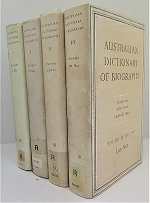Image du vendeur pour AUSTRALIAN DICTIONARY OF BIOGRAPHY 1851-1890, Complete, 4 volumes mis en vente par The Bookmonger