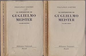 Seller image for Le esperienze di Gugliemo Meister Vol I e II (678-680+681-683) Vofango Goethe for sale by libreria biblos