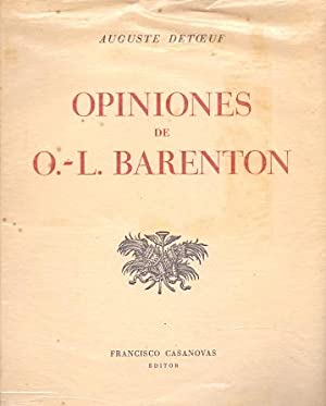 Imagen del vendedor de OPINIONES DE O.-L.BARENTON a la venta por Librovicios