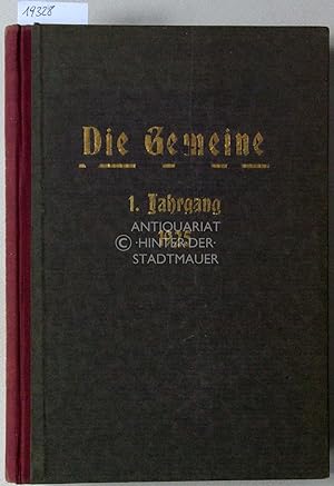 Die Gemeine. Monatsblatt für biblische Vertiefung. (1. Jg./1925 u. 2. Jg./1926)