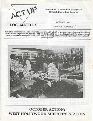ACT UP LA Newsletter Of the Aids Coalition To Unleash Power; Volume 1 No.8