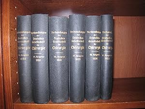 Verhandlungen der Deutschen Gesellschaft für Chirurgie. 6 Bände: 1920, 1930, 1931, 1933, 1936, 1950.