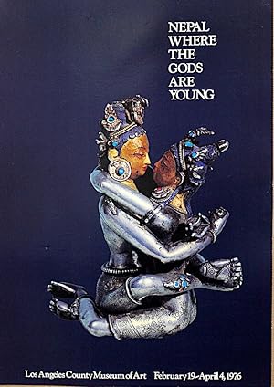 Seller image for NEPAL WHERE THE GODS ARE YOUNG / FULL COLOR PICTORIAL POSTER for sale by THE FINE BOOKS COMPANY / A.B.A.A / 1979