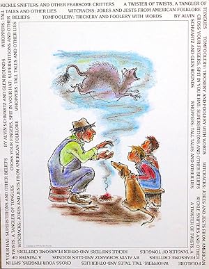 Seller image for HOME GROWN HUMOR - COLLECTED FROM AMERICAN FOLKLORE / FULL COLOR PICTORIAL POSTER / A LIST OF ALL THE BOOKS BY Alvin Schwartz & GLEN ROUND for sale by THE FINE BOOKS COMPANY / A.B.A.A / 1979