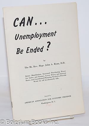 Can.Unemployment Be Ended