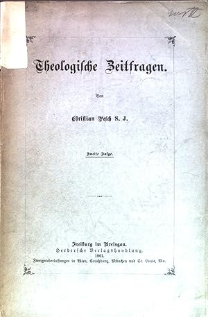 Bild des Verkufers fr Theologische Zeitfragen, zweite Folge. zum Verkauf von books4less (Versandantiquariat Petra Gros GmbH & Co. KG)