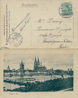 Klapp Ansichtskarte / Postkarte Köln am Rhein, Gereonskirche, Rheinbrücke, Dom, Deutscher Ring, K...