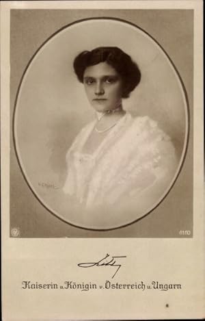 Ansichtskarte / Postkarte Erzherzogin Zita von Bourbon Parma, Kaiserin von Österreich, Portrait -...