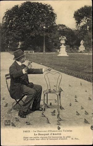 Bild des Verkufers fr Ansichtskarte / Postkarte Paris, Jardin des Tuileries, Le Banquet d'Amitie zum Verkauf von akpool GmbH