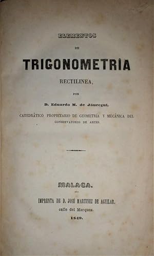 Elementos de Trigonometría rectilínea.
