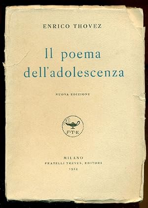 Image du vendeur pour Il poema dell'adolescenza mis en vente par Studio Bibliografico Marini