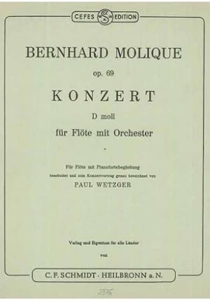 Seller image for MOLIQUE W.B. - Concierto Op.69 en Re menor para Flauta y Piano for sale by Mega Music