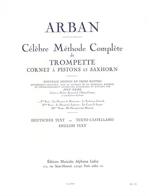 Immagine del venditore per ARBAN J.B. - Celebre Methode Complete Vol.1 para Trompeta (Maire) venduto da Mega Music