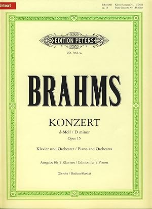 Bild des Verkufers fr BRAHMS J. - Concierto n 1 en Re menor Op.15 para 2 Pianos a 4 manos (Urtext) (Gerdes/Badura Skoda) zum Verkauf von Mega Music