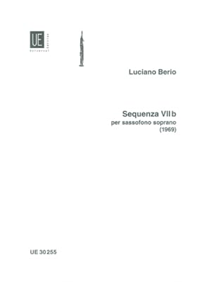 Seller image for BERIO L. - Sequenza VIIb para Saxofon Soprano (Delangle) for sale by Mega Music