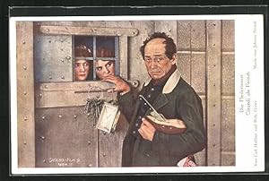 Bild des Verkufers fr Knstler-Ansichtskarte Schauspieler Girardi als Frosch in Die Fledermaus zum Verkauf von Bartko-Reher