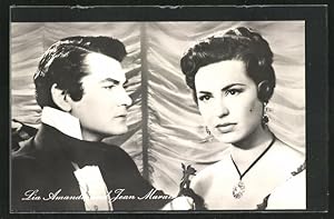Bild des Verkufers fr Ansichtskarte Schauspieler Lia Amanda und Jean Marais in Der Graf von Monte Christo zum Verkauf von Bartko-Reher