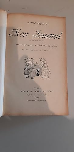 Mon Journal recueil hebdomadaire illustré de gravures en couleurs et en noir pour les enfants de ...