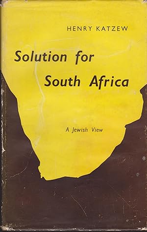 Seller image for Solution for South Africa - a Jewish view for sale by Snookerybooks