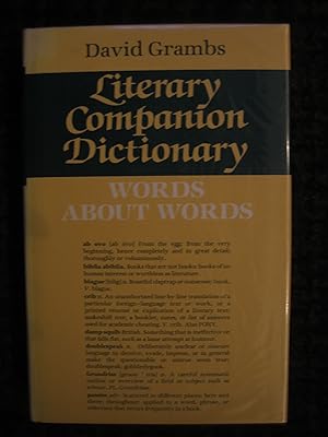 Imagen del vendedor de Literary Companion Dictionary a la venta por Tiger books