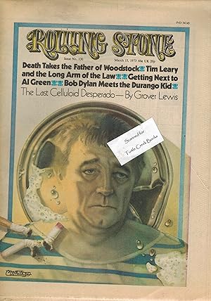 Seller image for Rolling Stone Magazine No. 130 - March 15, 1973 - Last Celluloid Desperado - Grover Lewis ; Woodstock ; Tim Leary ; Al Green ; Bob Dylan Meets Durango Kid for sale by ! Turtle Creek Books  !