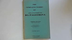 Immagine del venditore per Three Masses for 5 & 6 Voices; Octavi Toni (6), Alma Redemptoris (6), Salve Regina (5). venduto da Goldstone Rare Books