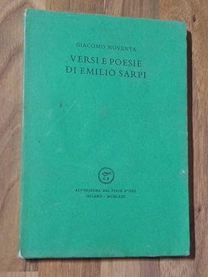 Seller image for Versi E Poesie Di Emilio Sarpi for sale by The Petersfield Bookshop, ABA, ILAB