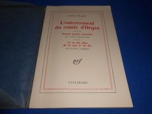 Imagen del vendedor de L'Enterrement du comte d'Orgaz suivi de Toutes portes ouvertes et de Je ne dis plus de ce que je ne dis a la venta por Emmanuelle Morin