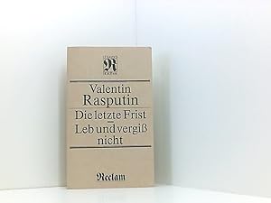 Imagen del vendedor de Valentin Rasputin: Die letzte Frist / Leb und vergi nicht a la venta por Book Broker