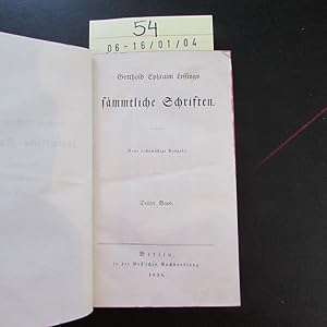 Bild des Verkufers fr Gotthold Ephraim Lessings saemtliche Schriften - Band 3 zum Verkauf von Bookstore-Online