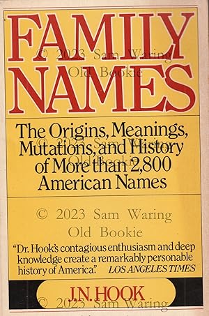Seller image for Family names: the origins, meanings, and history for sale by Old Bookie