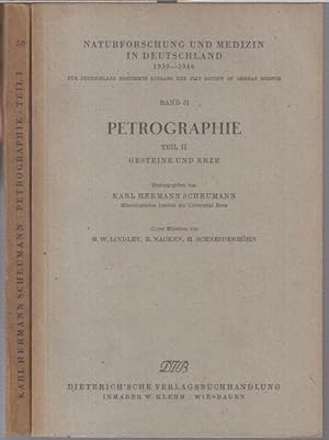 Bild des Verkufers fr Petrographie. Komplett mit Teil 1 und 2: Gesteine / Gesteine und Erze ( = Naturforschung und Medizin in Deutschlnad 1939 - 1946, Band 50 und 51. Fr Deutschland bestimmte Ausgabe der Fiat Review of german science ). zum Verkauf von Antiquariat Carl Wegner