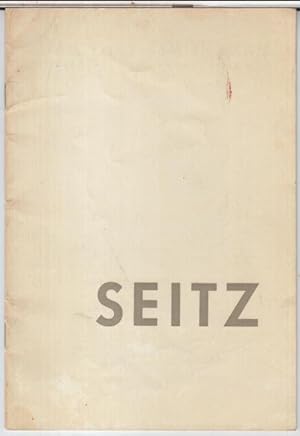 Bild des Verkufers fr Seitz. - Katalog zur Ausstellung in der Mannheimer Kunsthalle 1956. zum Verkauf von Antiquariat Carl Wegner